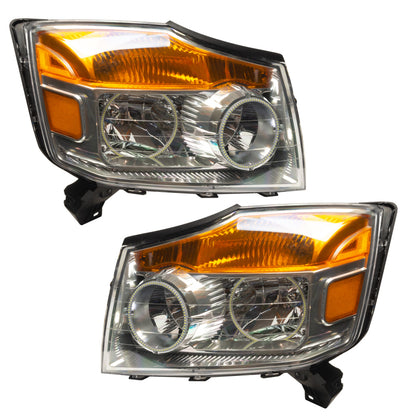 Oracle Lighting 08-15 Nissan Armada Pre-Assembled LED Halo Headlights -Red