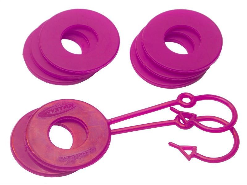 Daystar Fluorescent Pink D Ring Isolator w/Lock Washer Kit