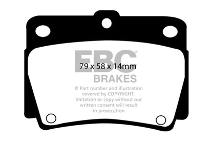 EBC 97-00 Mitsubishi Montero Sport 2.4 Greenstuff Rear Brake Pads