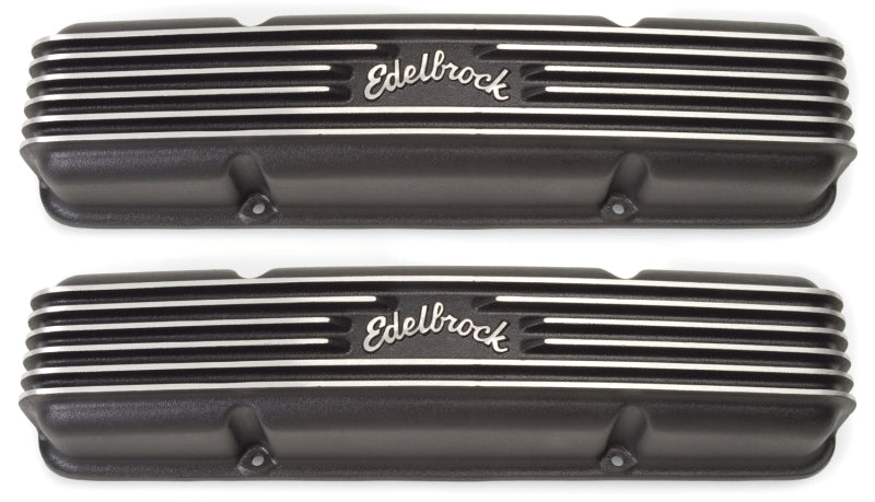 Edelbrock Valve Cover Classic Series Chevrolet 1959-1986 262-400 CI V8 Black
