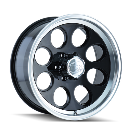 ION Type 171 16x8 / 8x165.1 BP / -5mm Offset / 130.8mm Hub Black/Machined Wheel