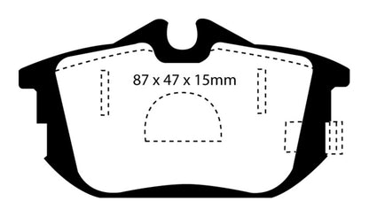 EBC 99-04 Volvo S40 1.9 Turbo T4 (200 BHP) Redstuff Rear Brake Pads