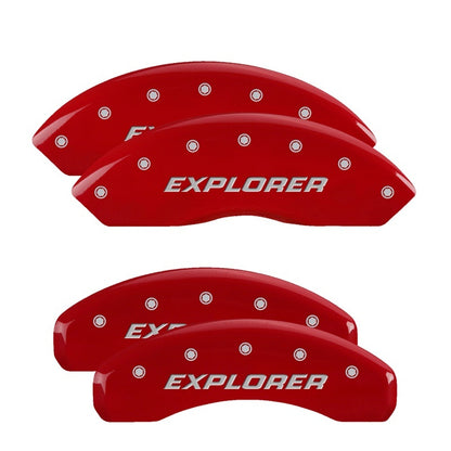 MGP 4 Caliper Covers Engraved Front & Rear MGP Red finish silver ch