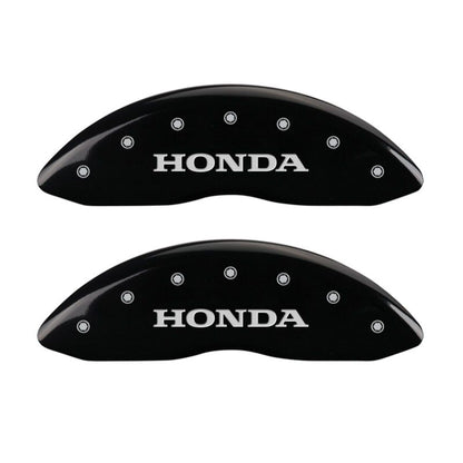 MGP 4 Caliper Covers Engraved Front Honda Engraved Rear Pilot/2015 Black finish silver ch