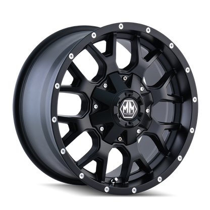 Mayhem 8015 Warrior 18x9 / 6x120 BP / 18mm Offset / 78.1mm Hub Matte Black Wheel