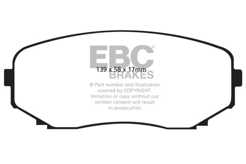 EBC 11-14 Ford Edge 2.0 Turbo Ultimax2 Front Brake Pads