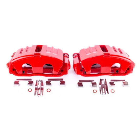 Power Stop 05-13 Chevrolet Corvette Front Red Calipers w/Brackets - Pair