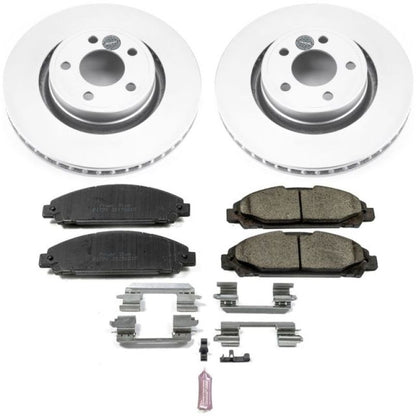 Power Stop 15-19 Ford Mustang Front Z17 Evolution Geomet Coated Brake Kit