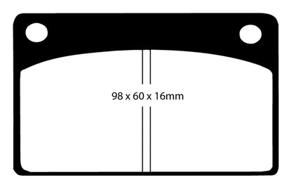 EBC 66-68 Volvo 140 1.8 Yellowstuff Front Brake Pads