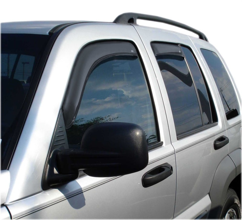 AVS 02-07 Jeep Liberty Ventvisor In-Channel Front & Rear Window Deflectors 4pc - Smoke