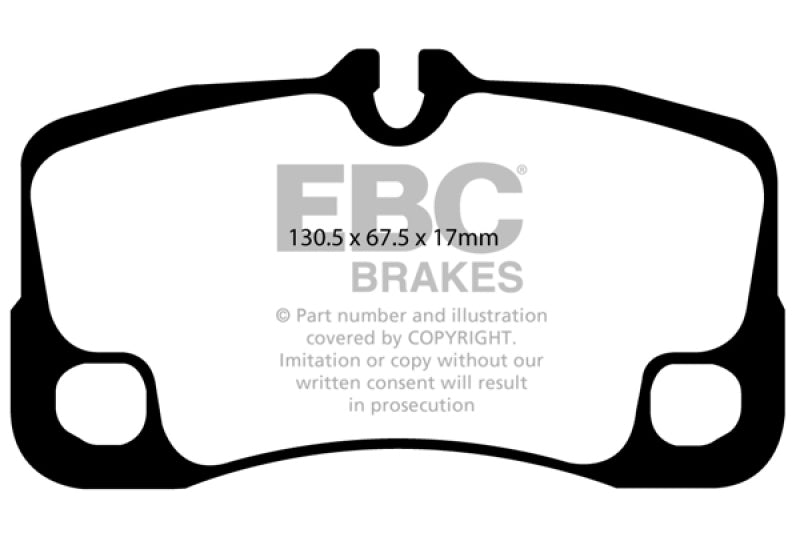 EBC 07-09 Porsche 911 (997) (Cast Iron Rotor only) 3.6 GT3 Bluestuff Rear Brake Pads