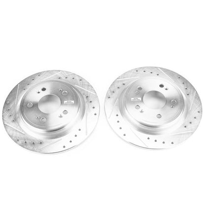 Power Stop 14-19 Acura RLX Rear Evolution Drilled & Slotted Rotors - Pair