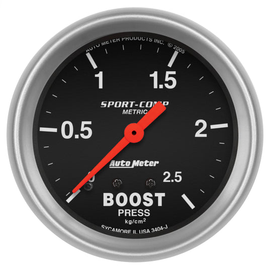 Autometer Sport-Comp 66.7mm METRIC 0-4kg/Cm2 Mechanical Boost Gauge