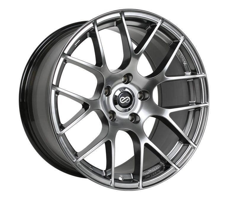 Enkei Raijin 18x8 45mm Offset 5x112 Bolt Pattern 72.6 Bore Diamter Hyper Silver Wheel