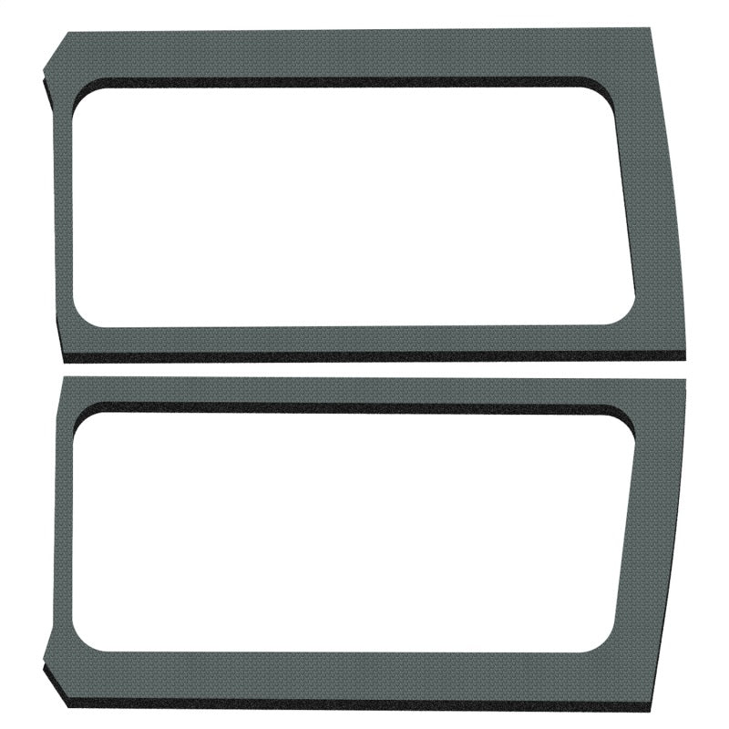 DEI 18-23 Jeep Wrangler JL 2-Door Boom Mat Rear Side Window Trim - 2 Piece - Gray