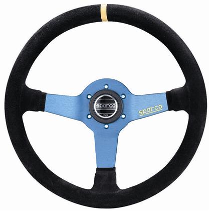Sparco - Monza L550 Suede Black & Blue Steering Wheels