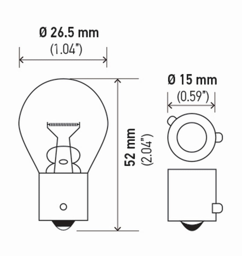 Hella Bulb 7507 12V 21W Bau15S S8 Namber (2)