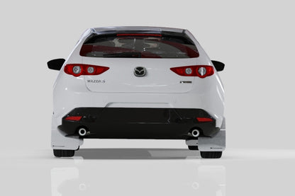 Rally Armor 19-22 Mazda3 GT Sport Hatch White UR Mud Flap w/ Black Logo