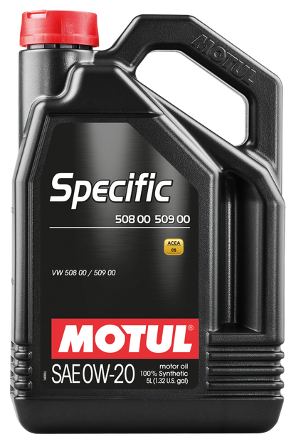 Motul 5L Specific 508 0W20 Oil - Acea A1/B1 / VW 508.00/509.00 / Porsche C20