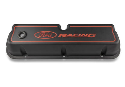 Ford Racing Logo Die-Cast Black Valve Covers