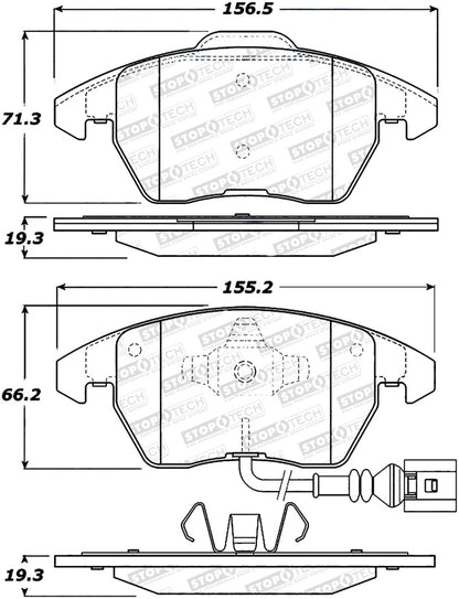 StopTech Sport Performance 11-17 Volkswagen Jetta Front Brake Pads