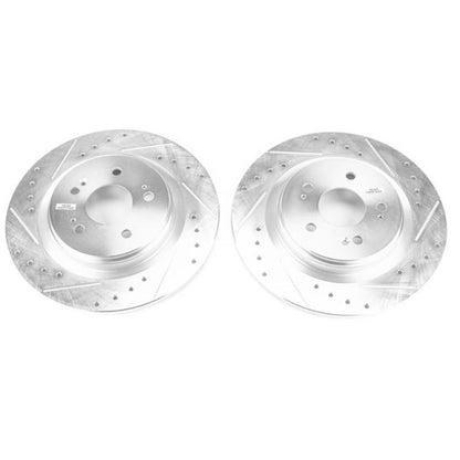 Power Stop 18-19 Honda Odyssey Rear Evolution Drilled & Slotted Rotors - Pair