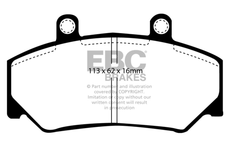 EBC 91-95 Volvo 940 (ABS) 2.3 (Bendix) Redstuff Front Brake Pads