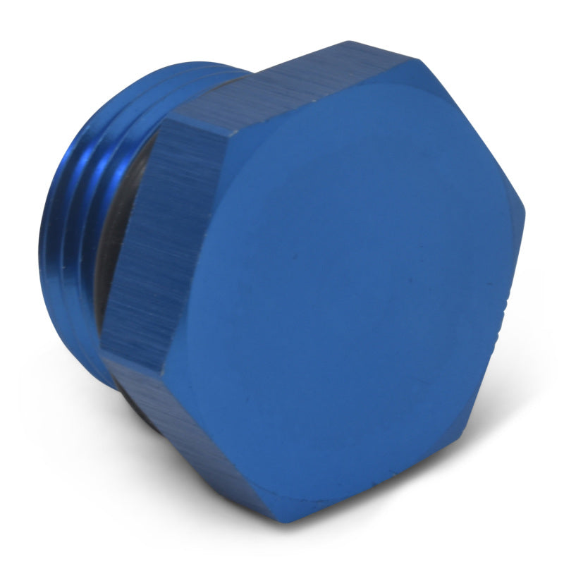 Russell Performance -4 AN Straight Thread Plug (Blue)