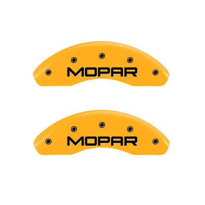 MGP 4 Caliper Covers Engraved Front & Rear Mopar Yellow Finish Black Char 2001 Chrysler PT Cruiser