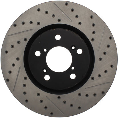 StopTech 07-08 Acura MDX SportStop Slotted & Drilled Right Front Rotor