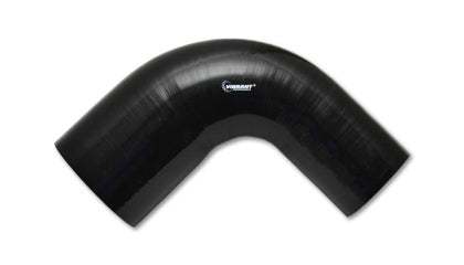 Vibrant - 4 Ply Reinforced Silicone 90 degree Transition Elbow - 2.5in I.D. x 2.75in I.D. (BLACK)