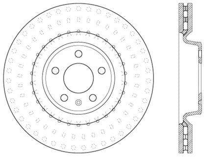 StopTech 12-13 Audi A6 Quattro/11-12 A7 Quattro / 10-13 S4 Front Right Cryo Slotted Rotor