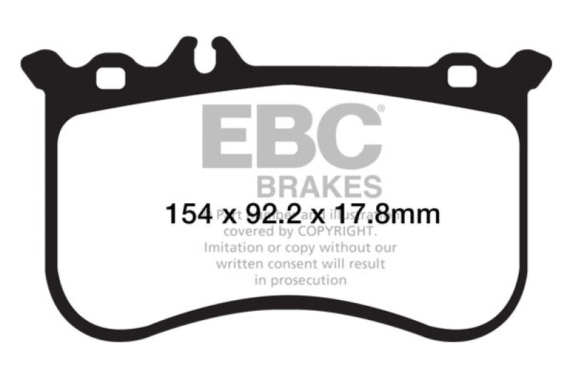 EBC 10-11 Mercedes-Benz CL550 5.5 AMG Sport Pkg Redstuff Front Brake Pads