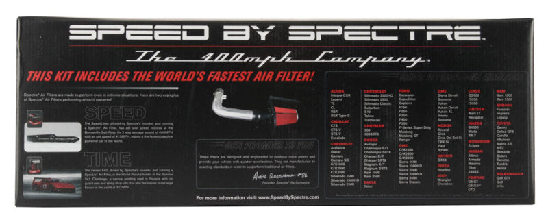 Spectre 97-03 Ford Expedition V8-4.6/5.4L F/I Air Intake Kit - Polished w/Red Filter