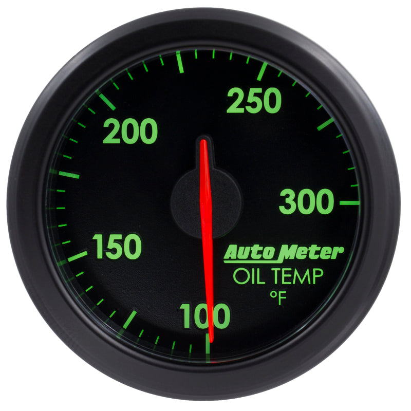 Autometer Airdrive 2-1/6in Oil Temp Gauge 100-300 Degrees F - Black